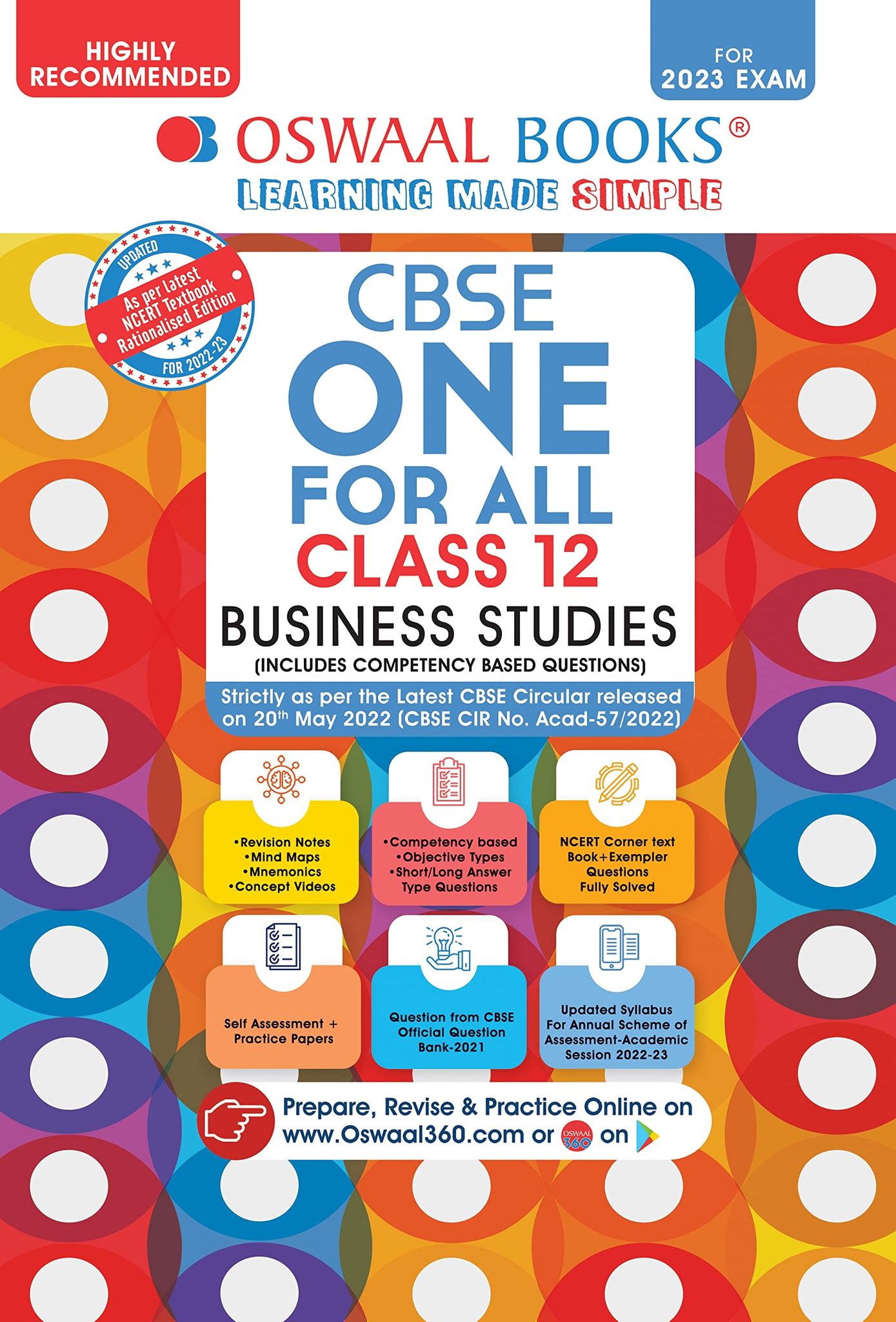 Oswaal CBSE One for All, Business Studies, Class 12 Hardbound Book (For 2023 Exam) Oswaal Editorial Board