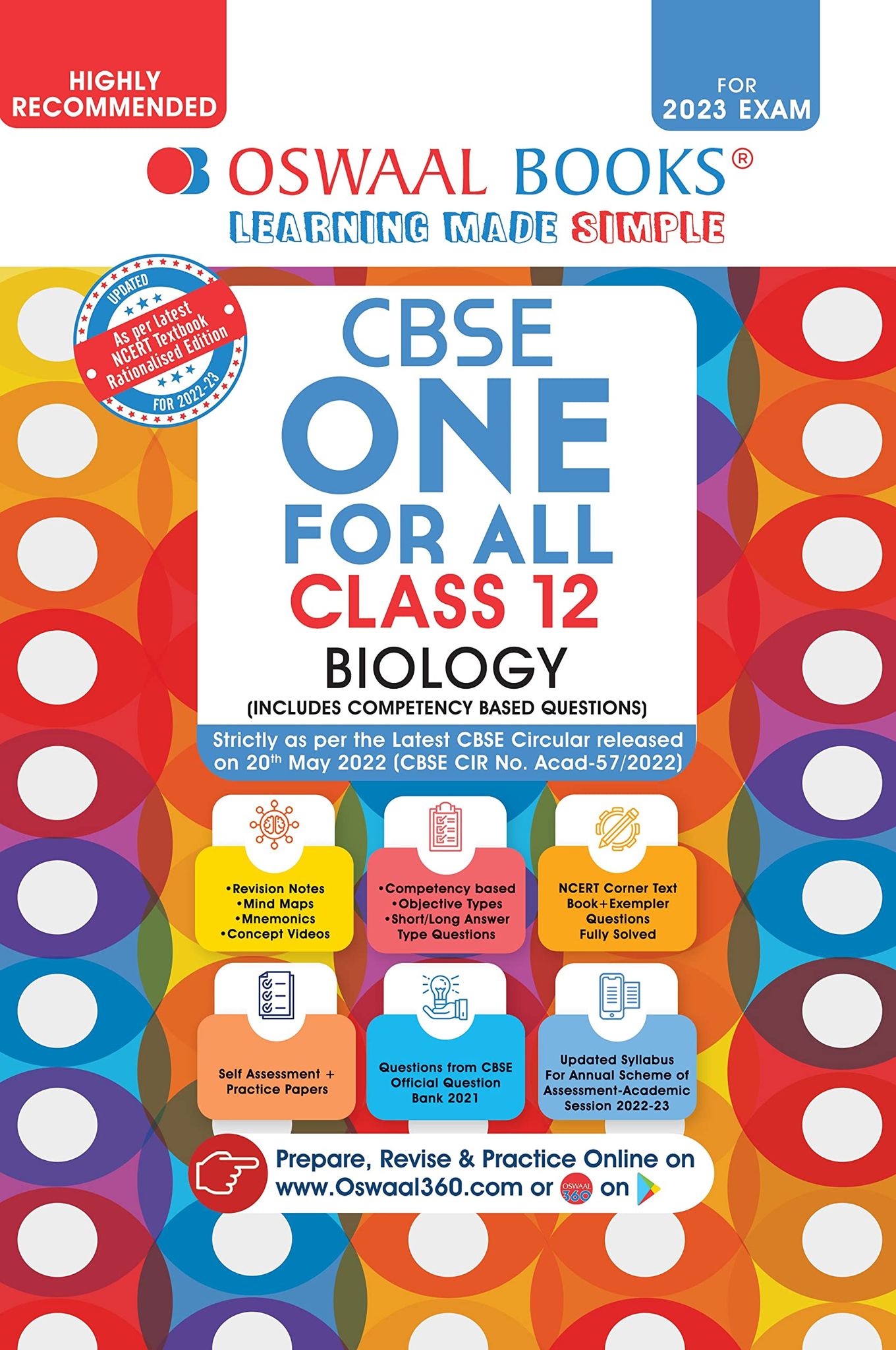 Oswaal CBSE One for All, Biology, Class 12 Hardbound Book (For 2023 Exam) Oswaal Editorial Board