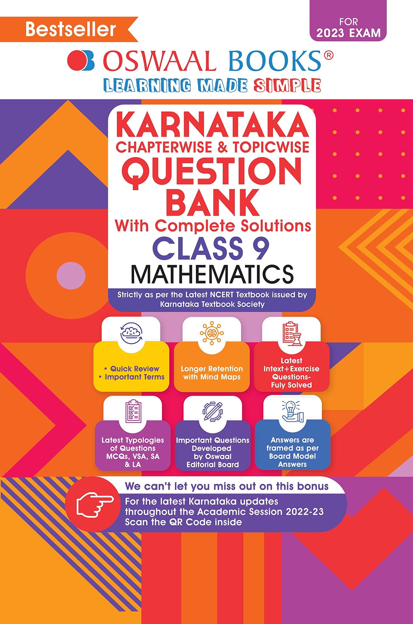 Oswaal Karnataka Question Bank Class 9 Mathematics Book Chapterwise & Topicwise (For 2023 Exam) Oswaal Editorial Board