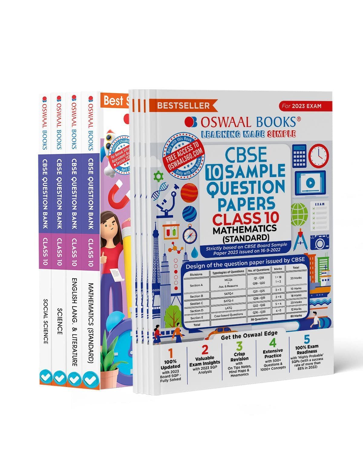 Oswaal CBSE English, Science, Social Science & Maths Standard Class 10 Sample Question Paper + Question Bank (Set of 8 Books) for 2023 Board Exam ... CBSE Sample Paper released on 16th September) Oswaal Editorial Board