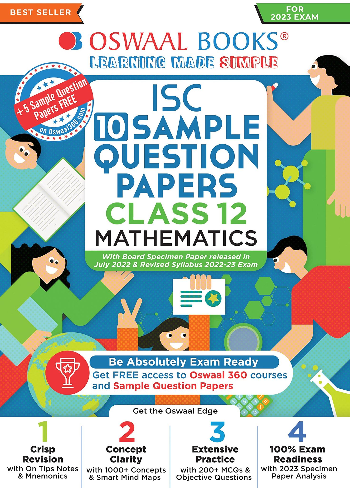 Oswaal ISC Sample Question Papers Class 12 Mathematics Hardcover for 2023 Board Exam (based on the latest CISCE/ICSE Specimen Paper) [Hardcover] Oswaal Editorial Board