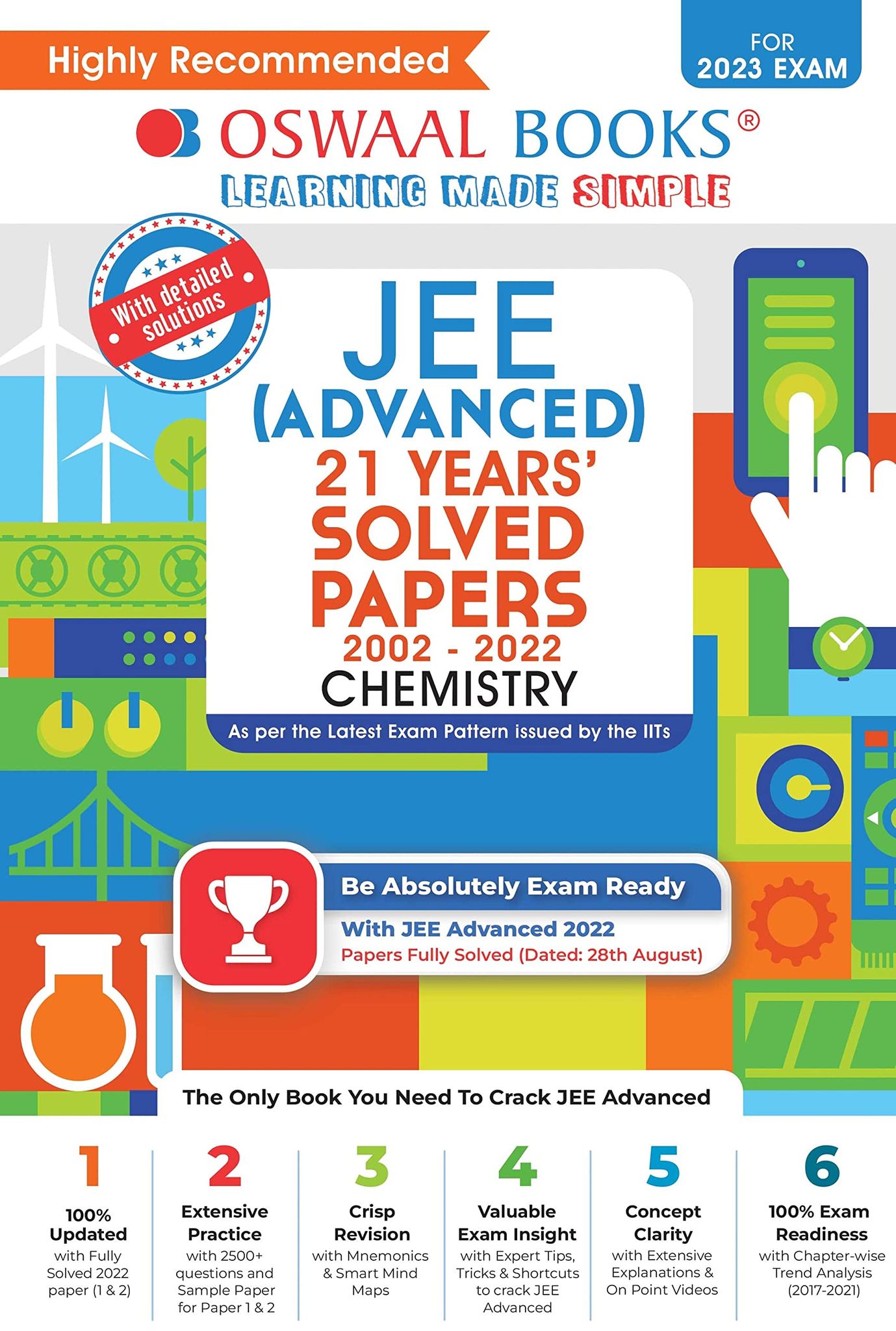 Oswaal JEE (Advanced) 21 Years' Solved Papers (2002 & 2022) Chemistry Hardbound Book (For 2023 Exam) [Hardcover] Oswaal Editorial Board