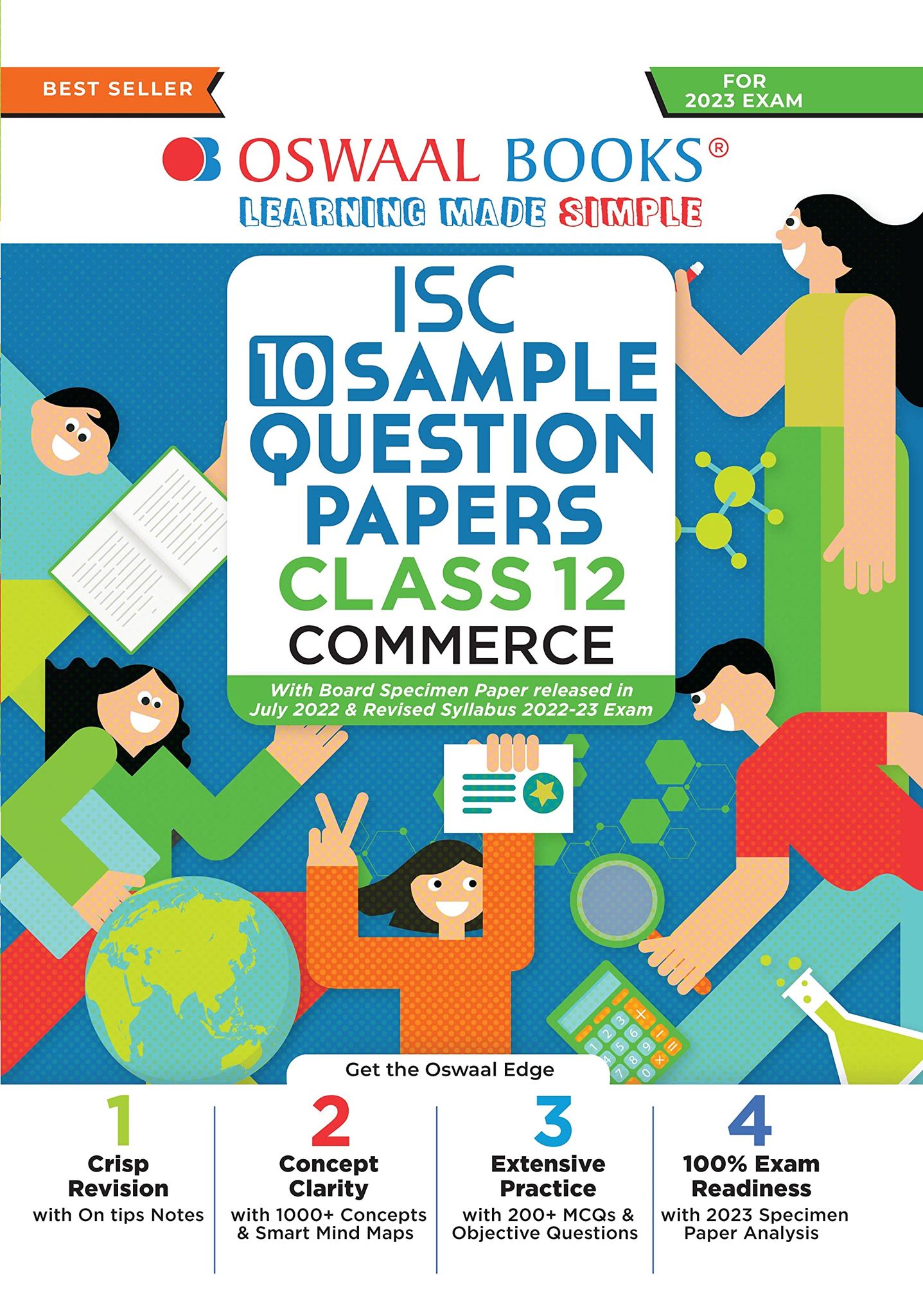 Oswaal ISC Sample Question Papers Class 12 Commerce Hardcover for 2023 Board Exam (based on the latest CISCE/ICSE Specimen Paper) [Hardcover] Oswaal Editorial Board
