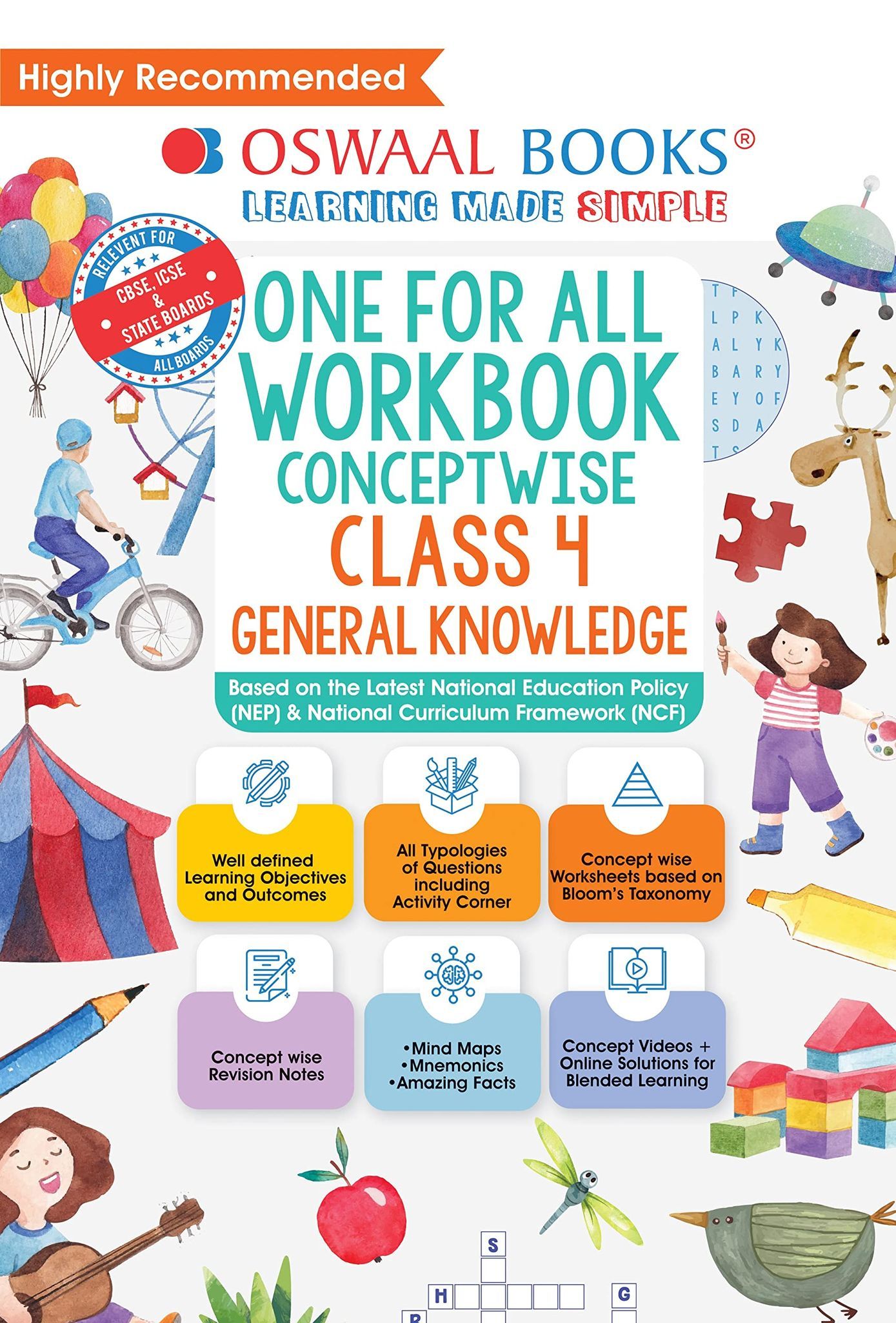 Oswaal One For All Workbook, Class-4, General Knowledge Hardbound book (For Latest Exam) Oswaal Editorial Board