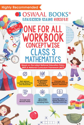 Oswaal One For All Workbook, Class-3, Mathematics Hardbound book (For Latest Exam) Oswaal Editorial Board