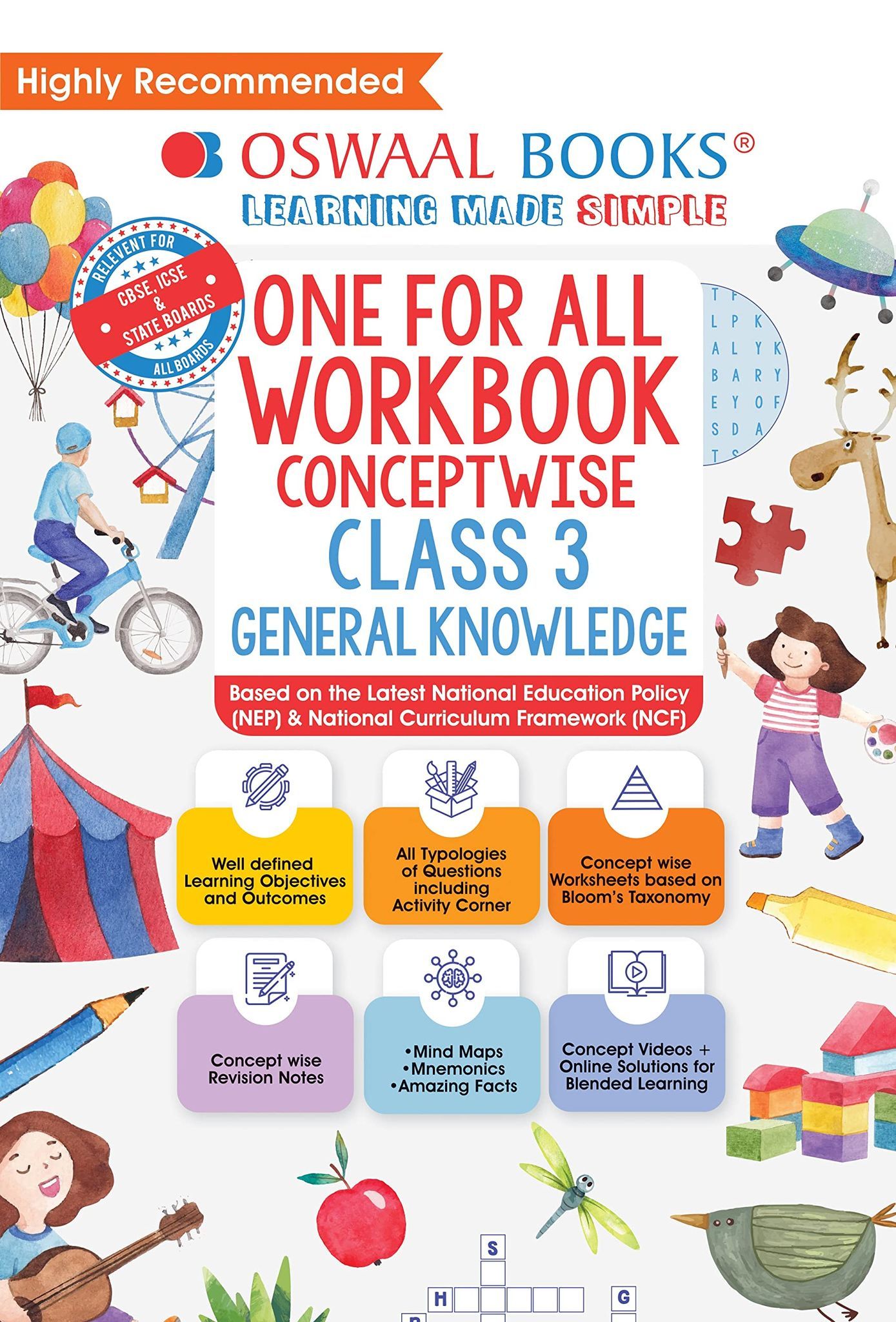 Oswaal One For All Workbook, Class-3, General Knowledge Hardbound book (For Latest Exam) Oswaal Editorial Board