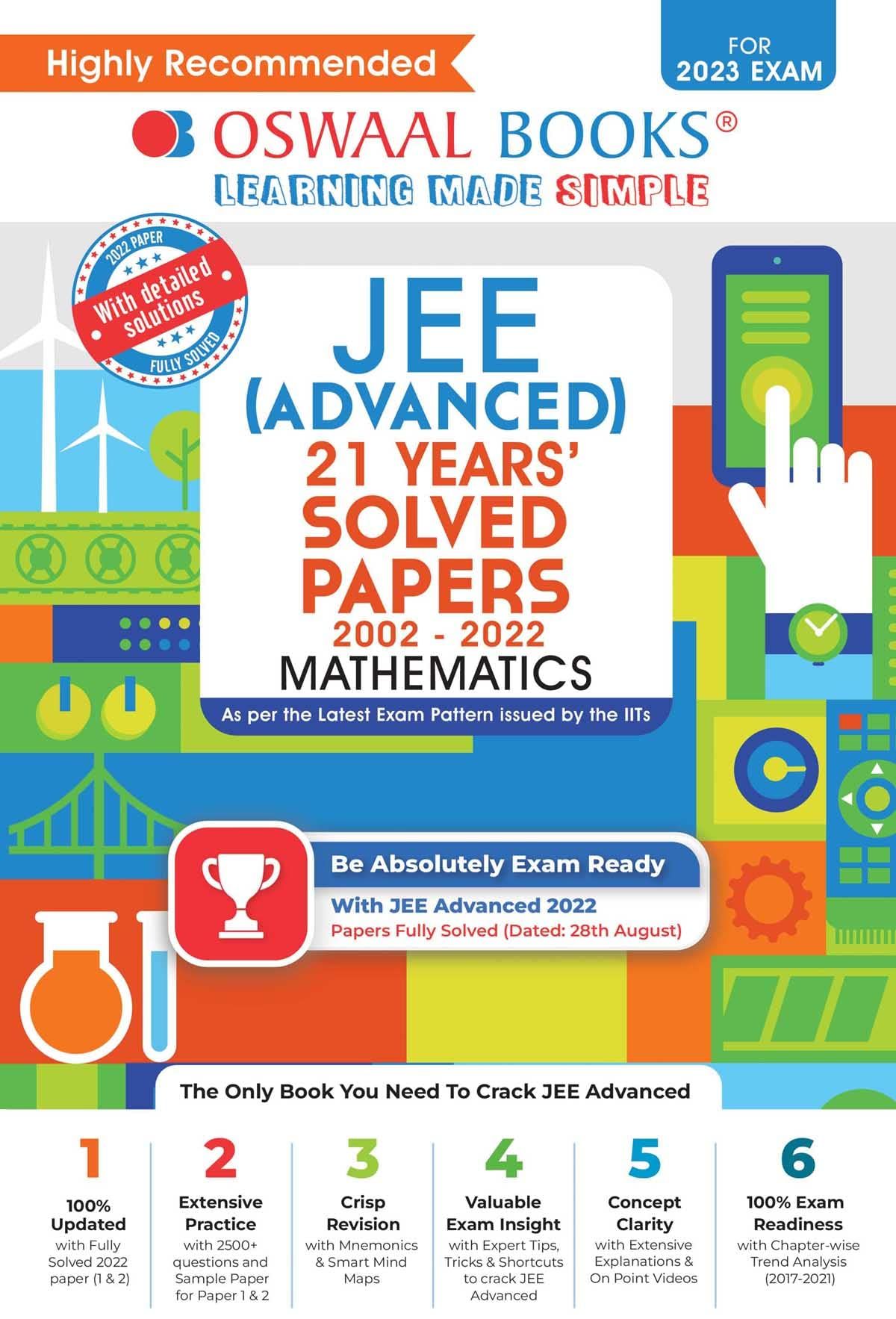 Oswaal JEE (Advanced) 21 Years' Solved Papers (2002 & 2022) Mathematics Book (For 2023 Exam) [Paperback] Oswaal Editorial Board