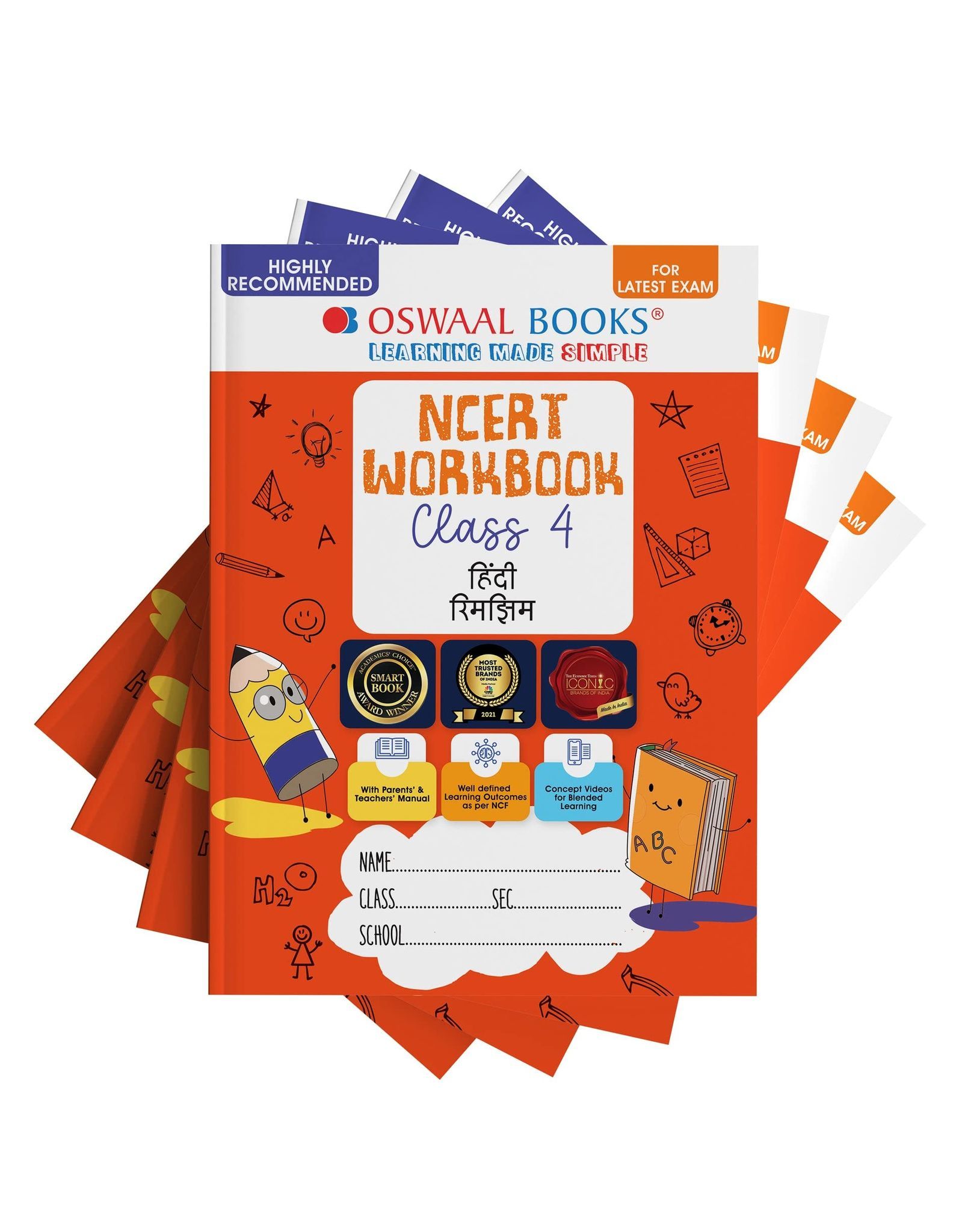 Oswaal NCERT & CBSE Workbooks Class 4 Math, English, Hindi & Environmental Studies (Set of 4 Books ) (For latest Exam) [Product Bundle] Oswaal Editorial Board