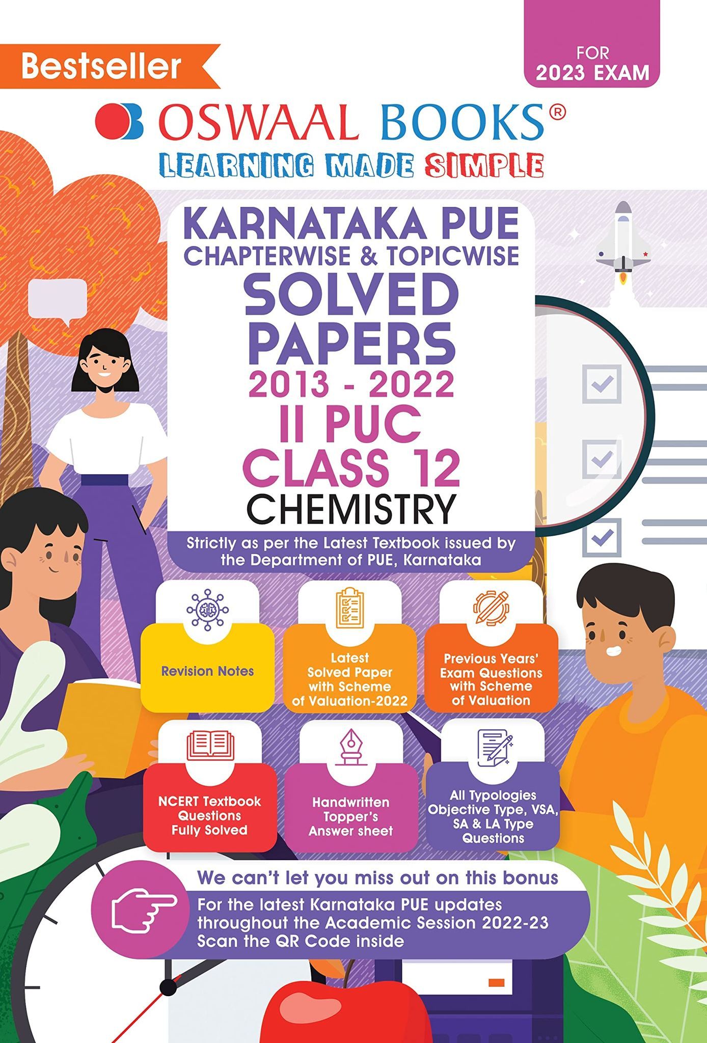 Oswaal Karnataka PUE Solved Papers II PUC Chemistry Book Chapterwise & Topicwise (For 2023 Exam) Oswaal Editorial Board
