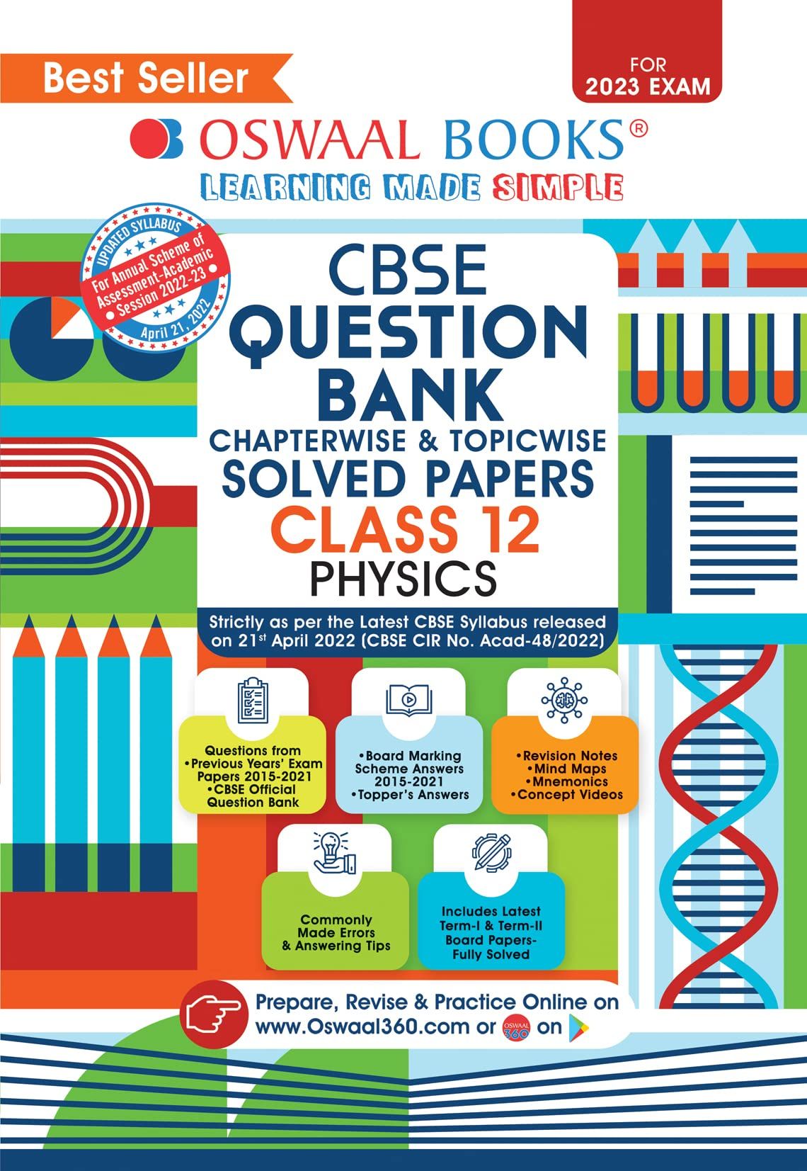 Oswaal CBSE Chapterwise & Topicwise Question Bank Class 12 Physics Hardcover Book (For 2022-23 Exam) Oswaal Editorial Board