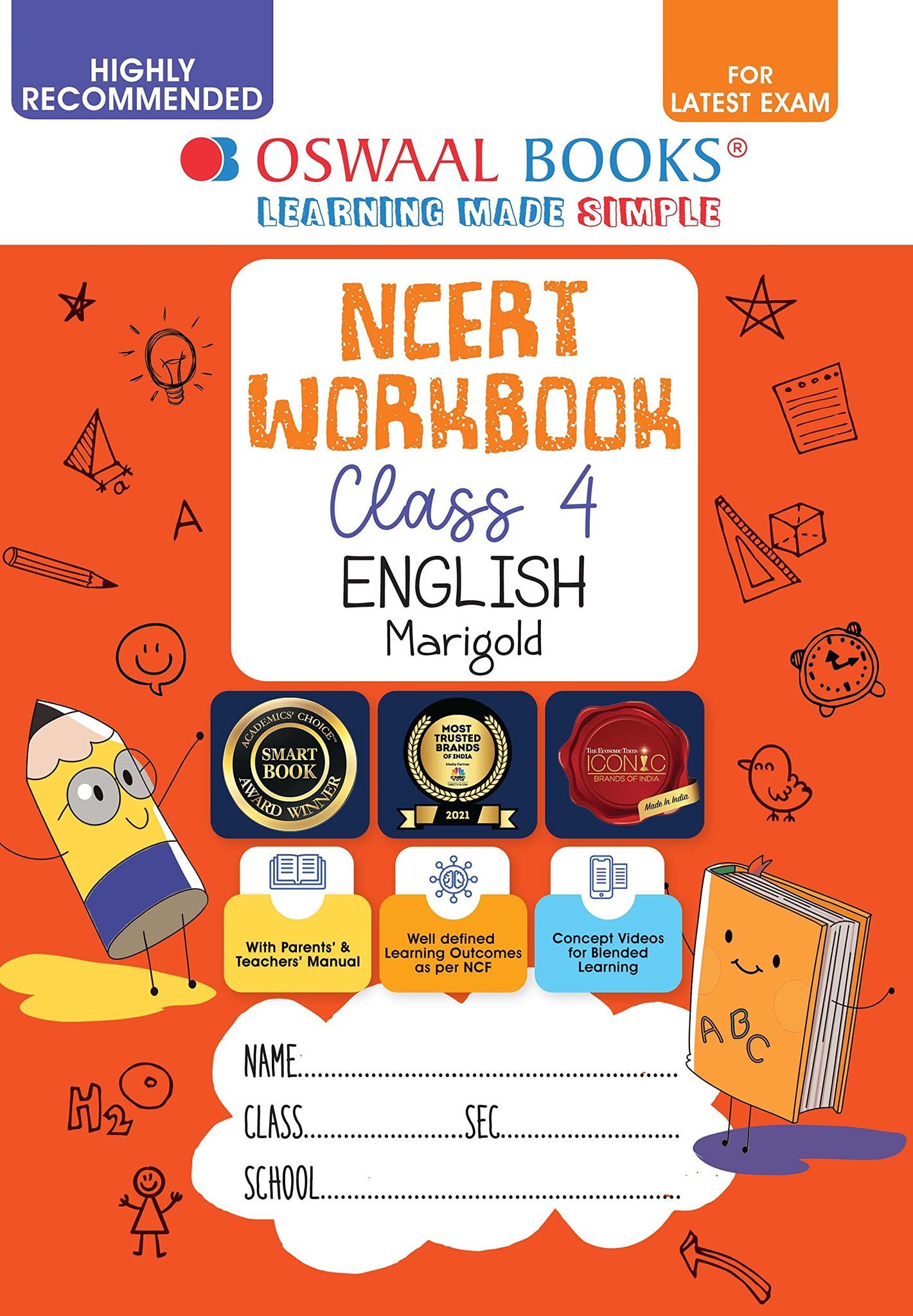Oswaal NCERT Workbook English (Marigold) Class 4 (For Latest Exam) [Paperback] Oswaal Editorial Board