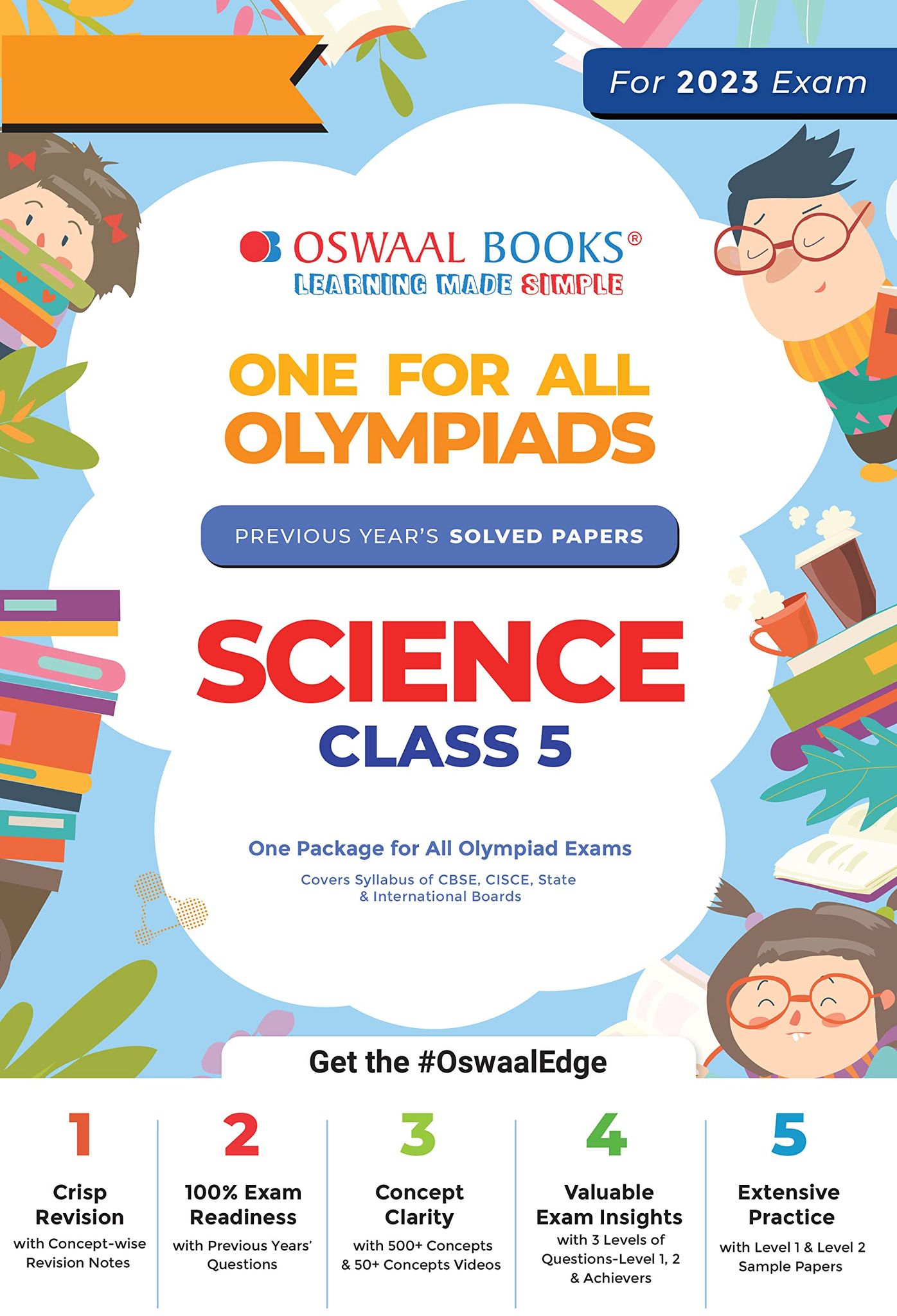 Oswaal One For All Olympiad Previous Years Solved Papers, Class-5 Science Book (Useful book for all Olympiads) (For 2023 Exam) [Paperback] Oswaal Editorial Board