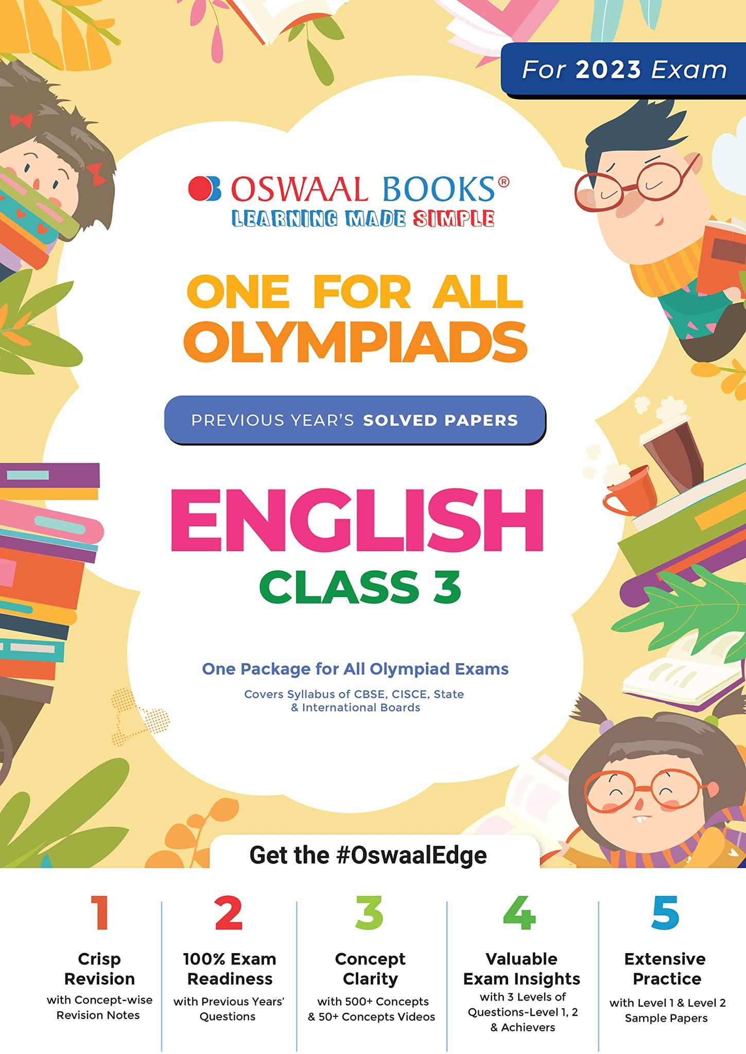 Oswaal One For All Olympiad Previous Years' Solved Papers, Class-3 English Hardcover Book (For 2023 Exam) [Hardcover] Oswaal Editorial Board