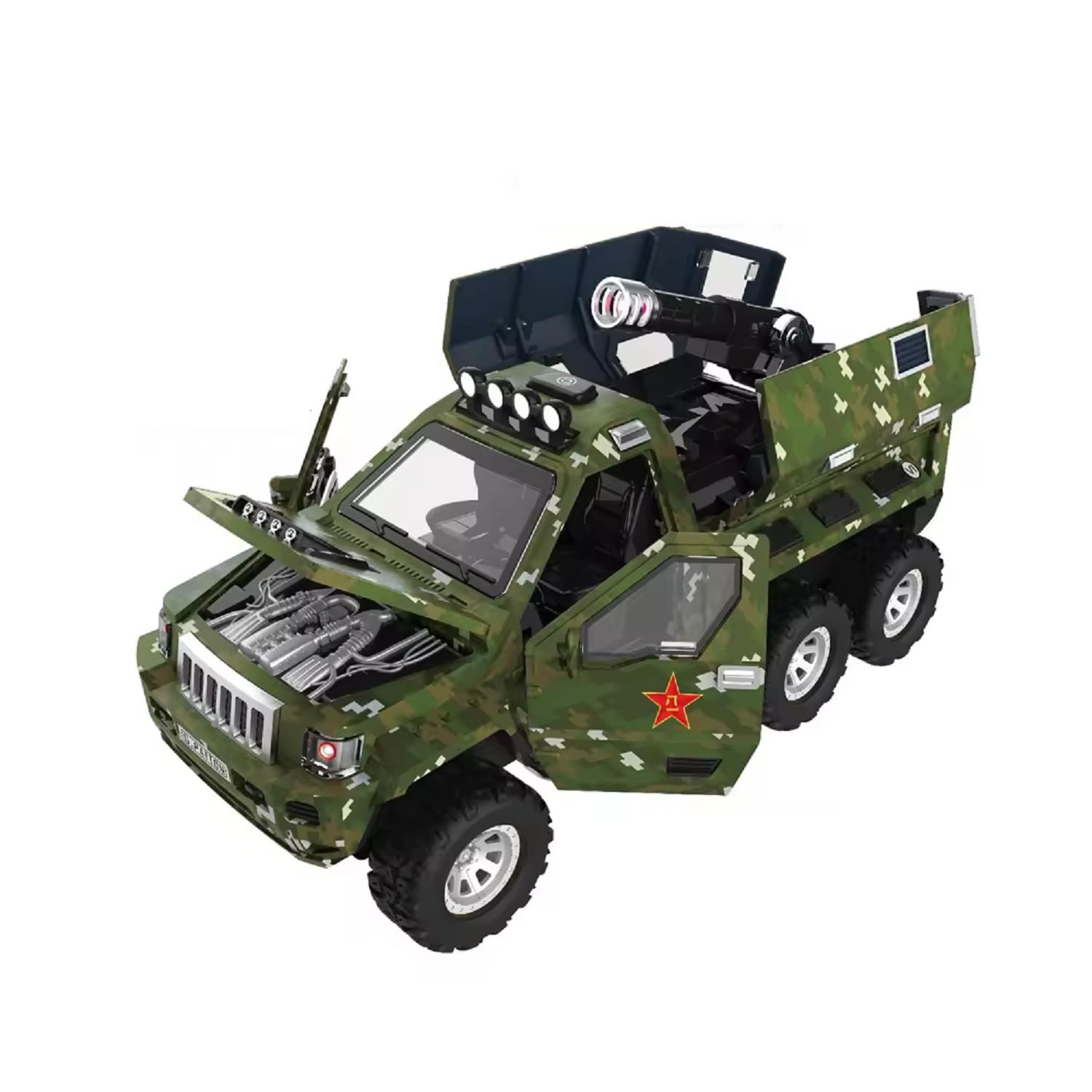 KTRS ENTERPRISE Diecast Model Car Toy Vehicles 1/24 Scale Armor Cannon Die Cast Miniature Car Model Toy For Boys