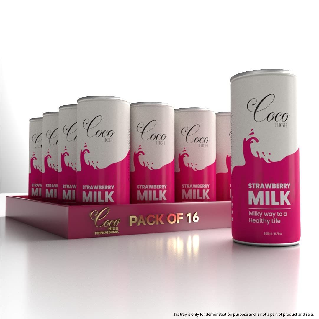 Coco High� Strawberry Flavour Milk | Flavoured Milk Drink | High Protein | Excellent Source of Calcium | Unique Taste | Ready to Drink | Ready to Serve