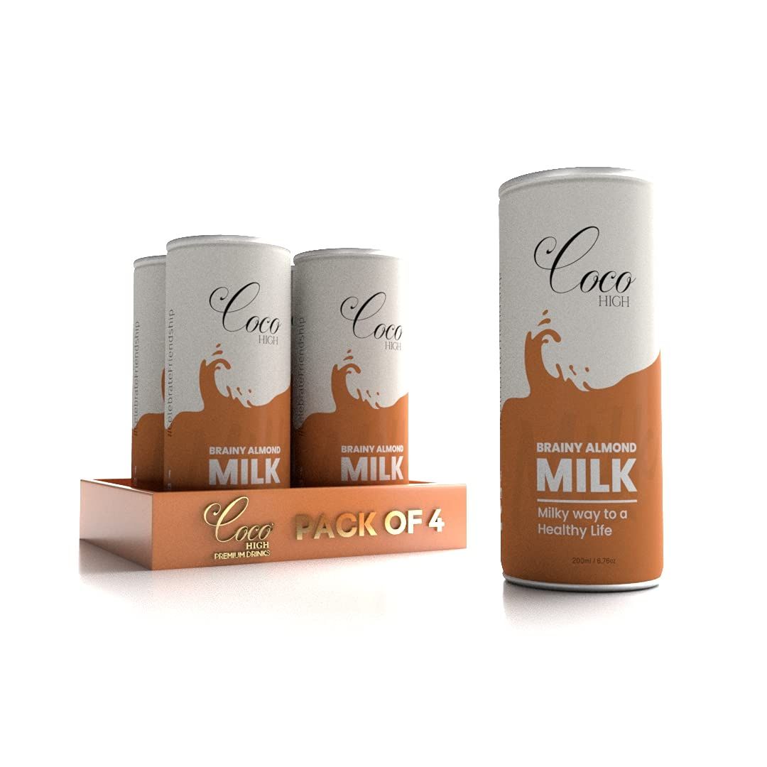 Coco High� Brainy Almond/Badam Flavour Milk | Flavoured Milk Drink | High Protein | Excellent Source of Calcium | Unique Taste | Ready to Drink | Ready to Serve