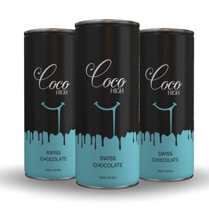 COCOHIGH Swiss Chocolate Drink Can - 200 ml Pack of 3