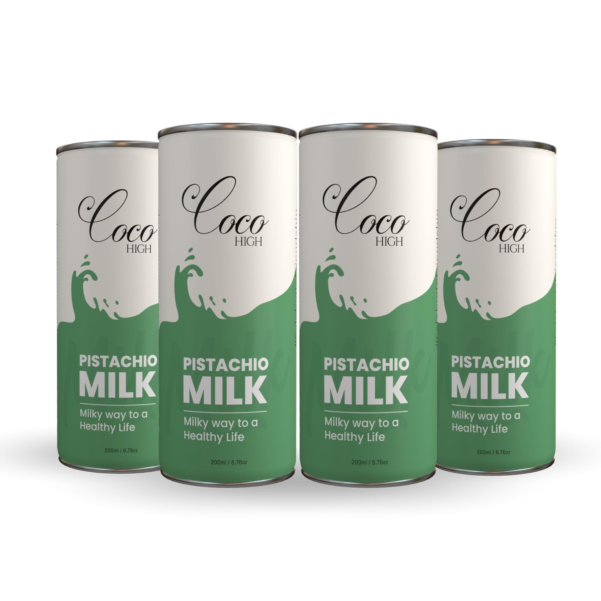 COCO HIGH Pistachio Flavour Milk - 200ml Pack Of 4