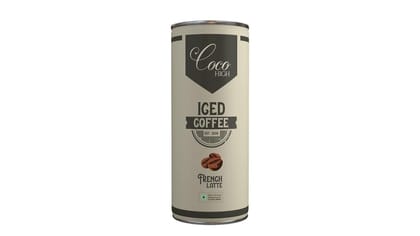 COCOHIGH Iced Coffe Cold Brew - French Latte - 200ml Pack Of 1