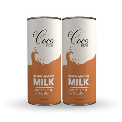 COCO HIGH Brainy Almond,Badam Flavour Milk - 200ml Pack Of 2