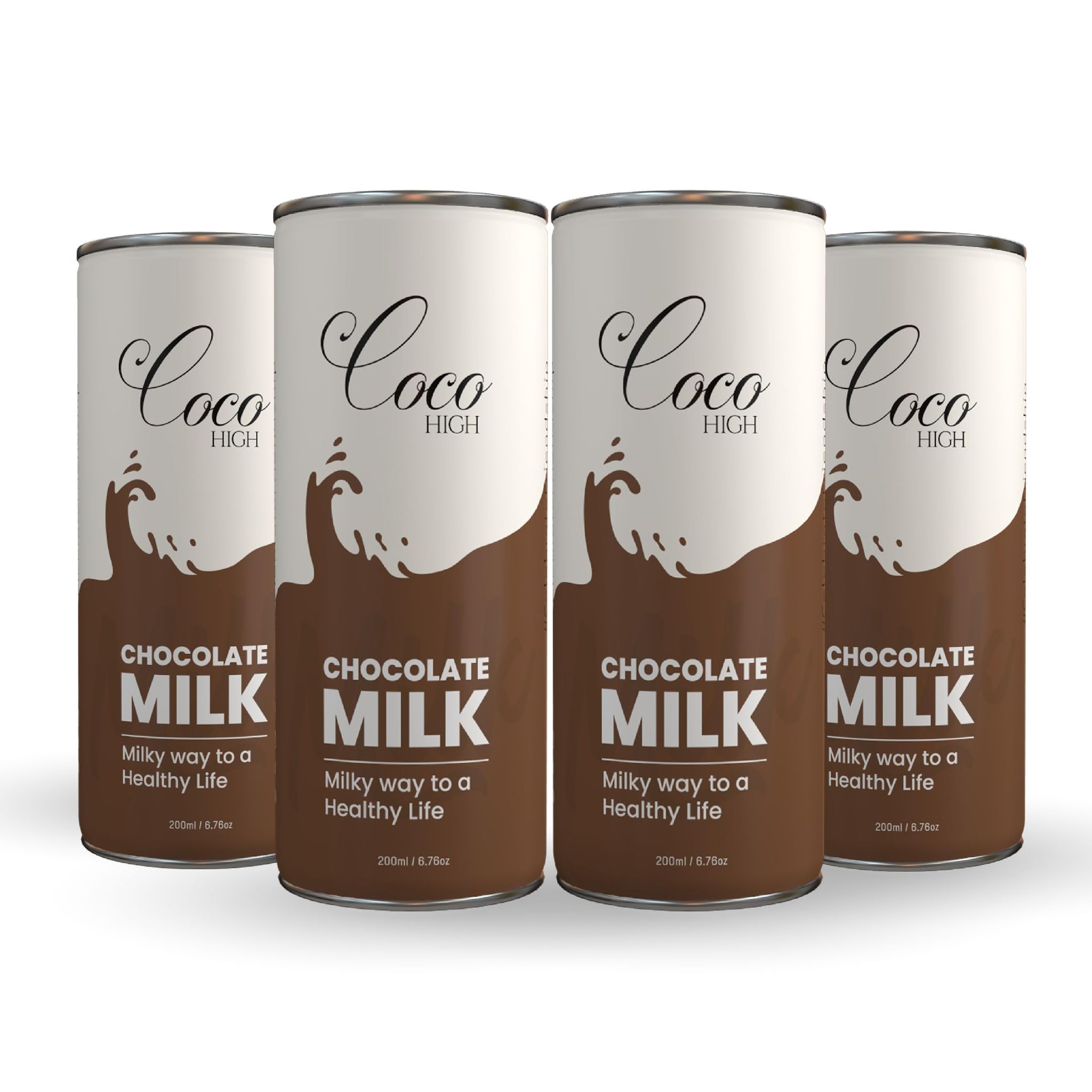 CocoHigh Chocolate Milk Drink Can - 200 ml (Pack Of 4)