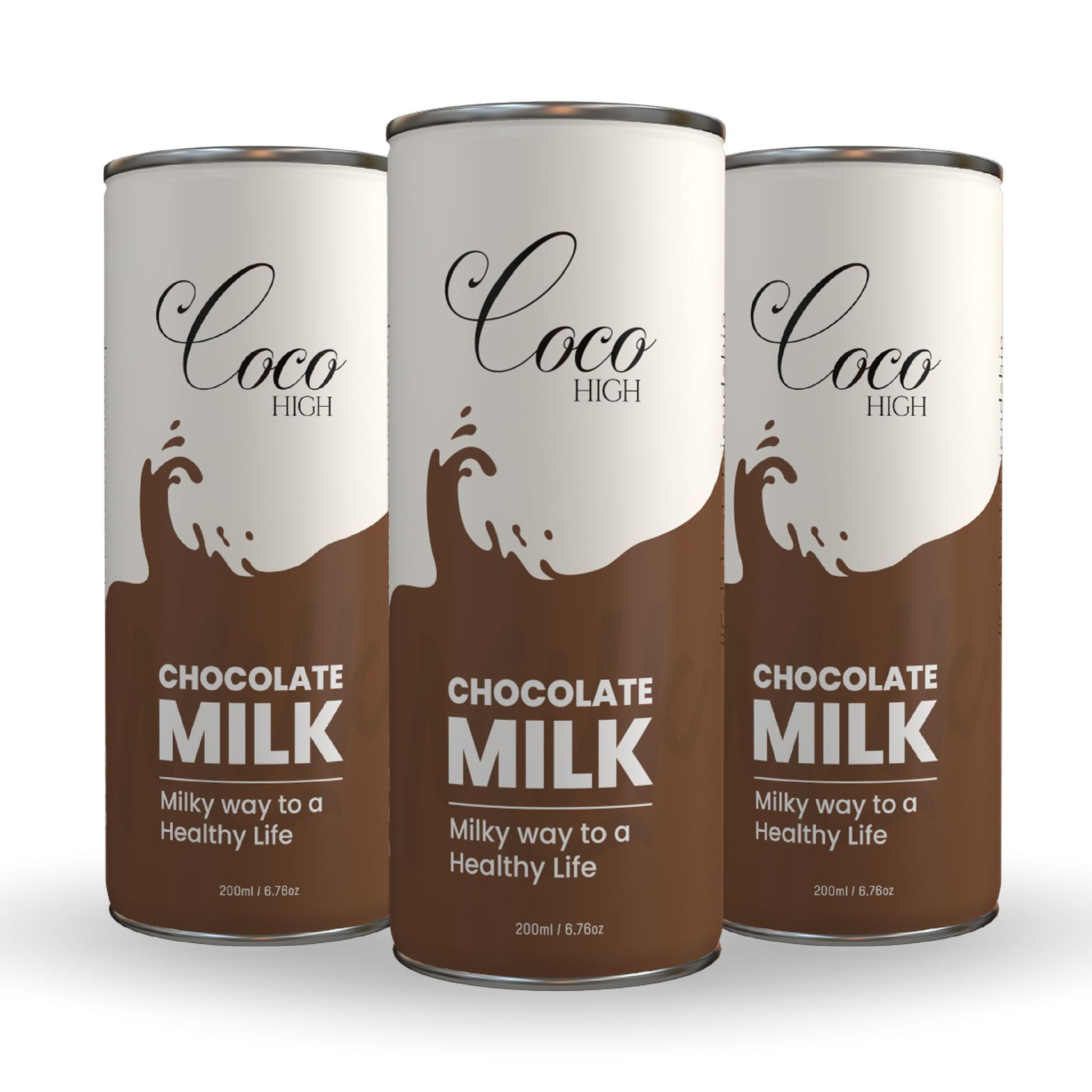 COCO HIGH Chocolate Milk Drink Can - 200ml Pack Of 3