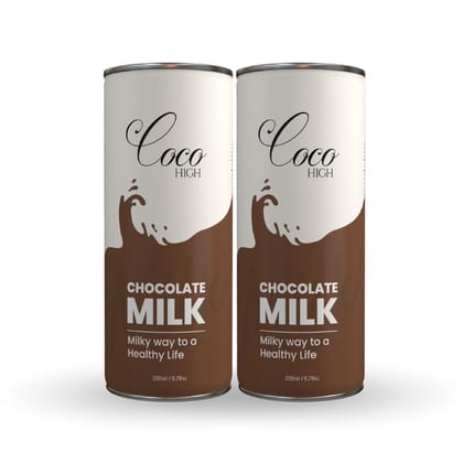 COCO HIGH Chocolate Milk Drink Can - 200ml Pack Of 2