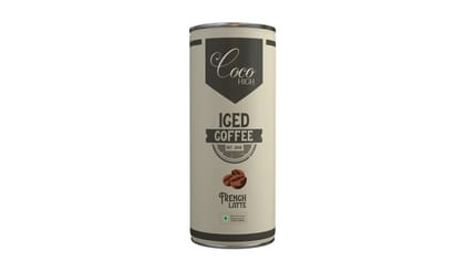 COCOHIGH ICED COFFE || COLD BREW - FRENCH LATTE - 200 ML CAN (PACK OF 16)