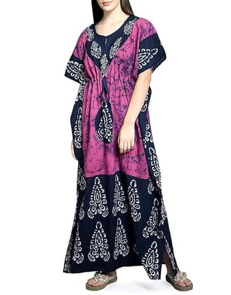 Ukal Cotton Regular Printed Round Neck Floor Length Nighty Night Gown Maxi