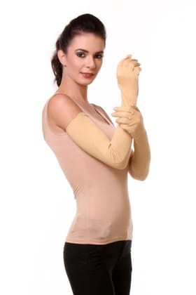 Glammore Women's Full Arm Gloves for Summer, Pollution and Sun Burn Protection