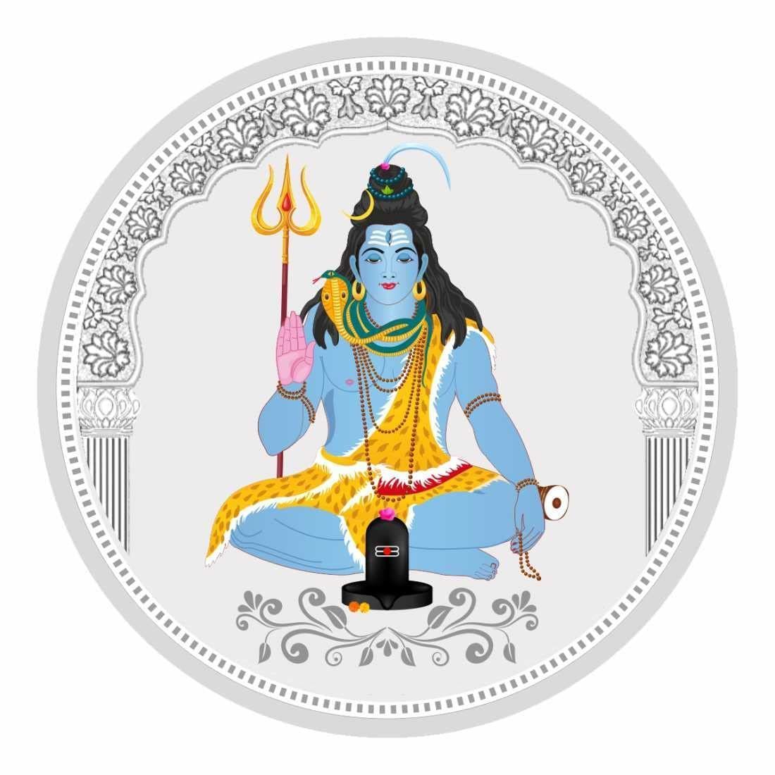 TeeMoods Silver Coin 999 Pure Colorful-Shivji-10gm-1903-SC-2