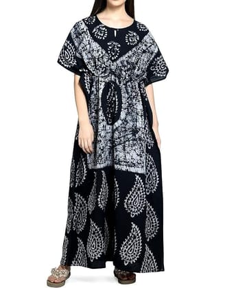 Ukal  Cotton Regular Printed Round Neck Floor Length Nighty Night Gown Maxi