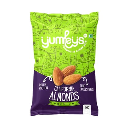 Yumleys Premium 100% Natural California Badam | Almonds (1000 g)