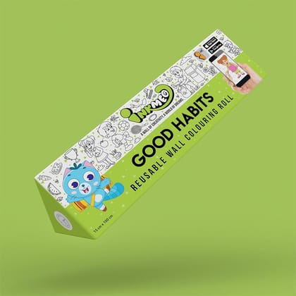 Good Habits Reusable Wall Colouring Roll (6 inch)-Augmented Learning