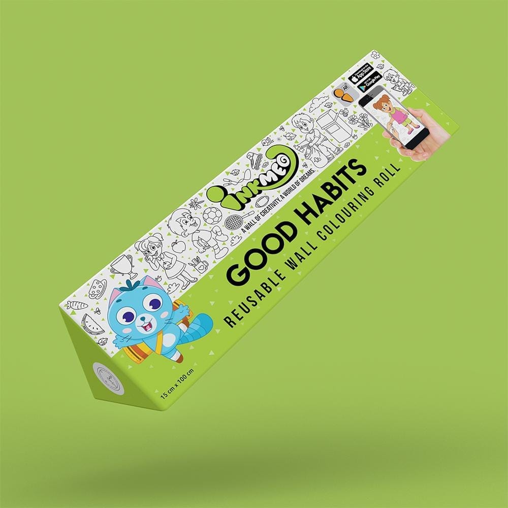 Good Habits Reusable Wall Colouring Roll (6 inch)-Augmented Learning