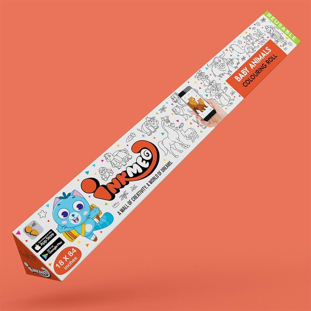 Baby Animals Colouring Roll (18 inch) - AR Learning Experience