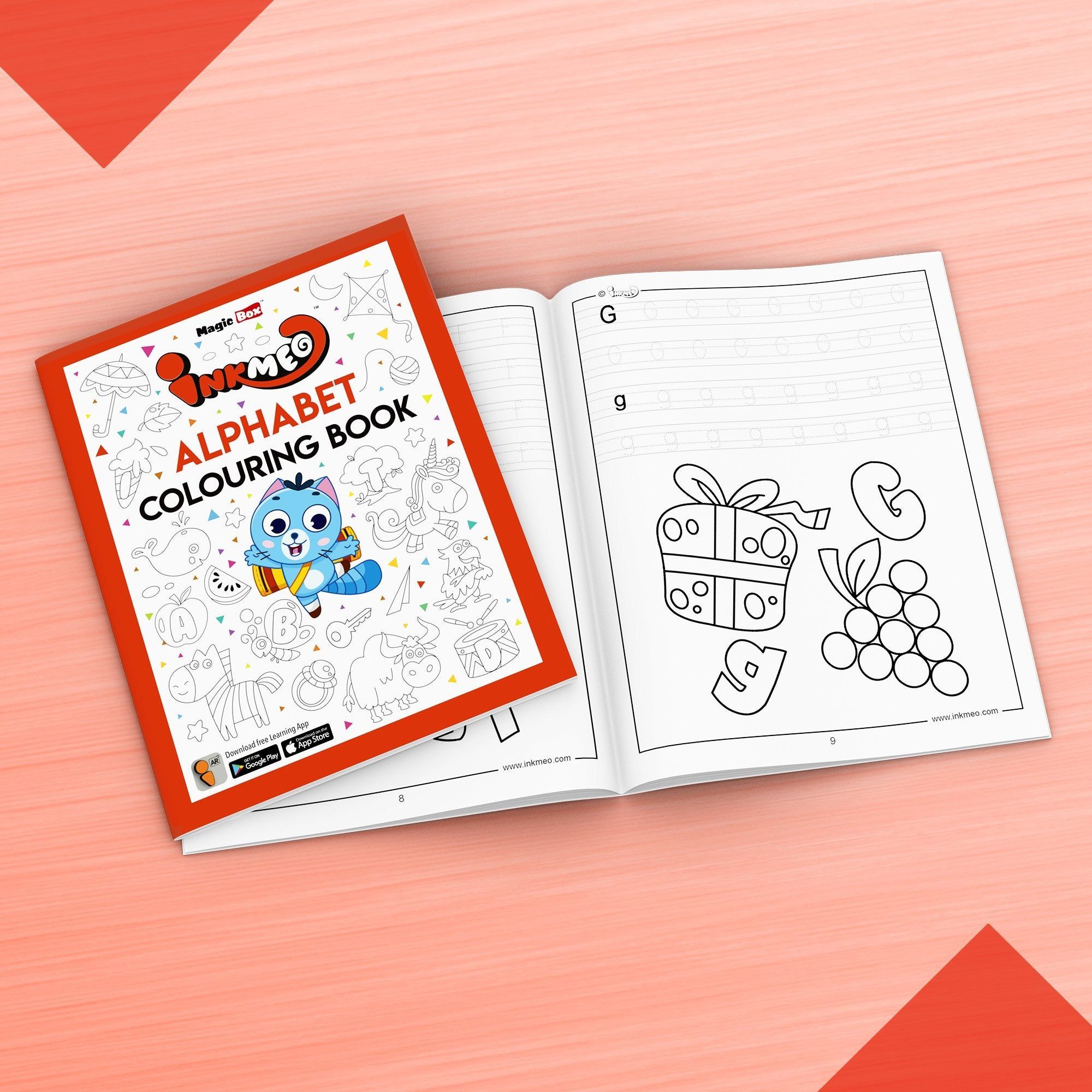 Alphabet Reusable Colouring Books for Kids-Enhanced Learning with AR