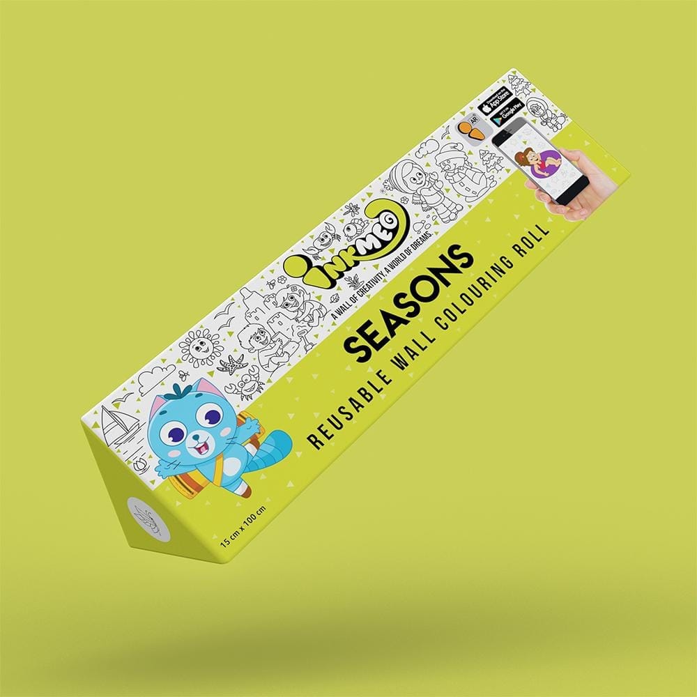 Seasons Reusable Wall Colouring Roll (6 inch)-AR-Infused Education