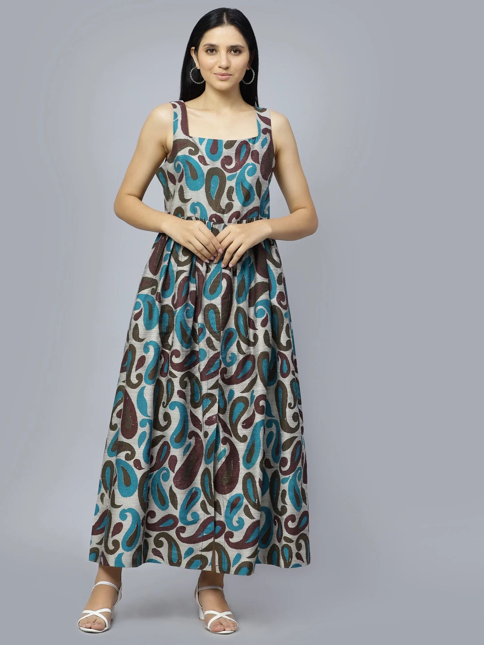 Maxi gown dress front slit cut