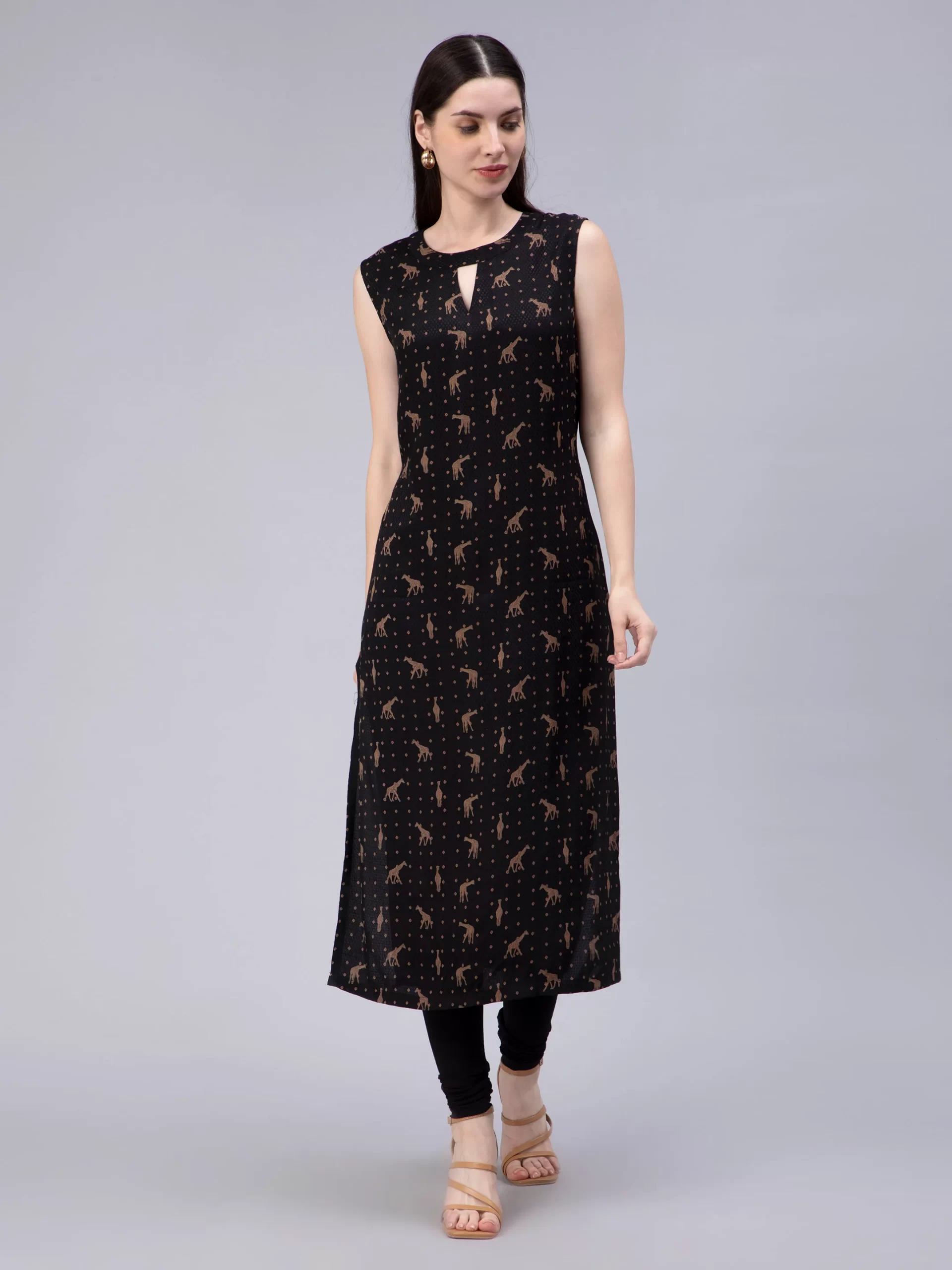 Kurta for women’s by Entellus in Black colour