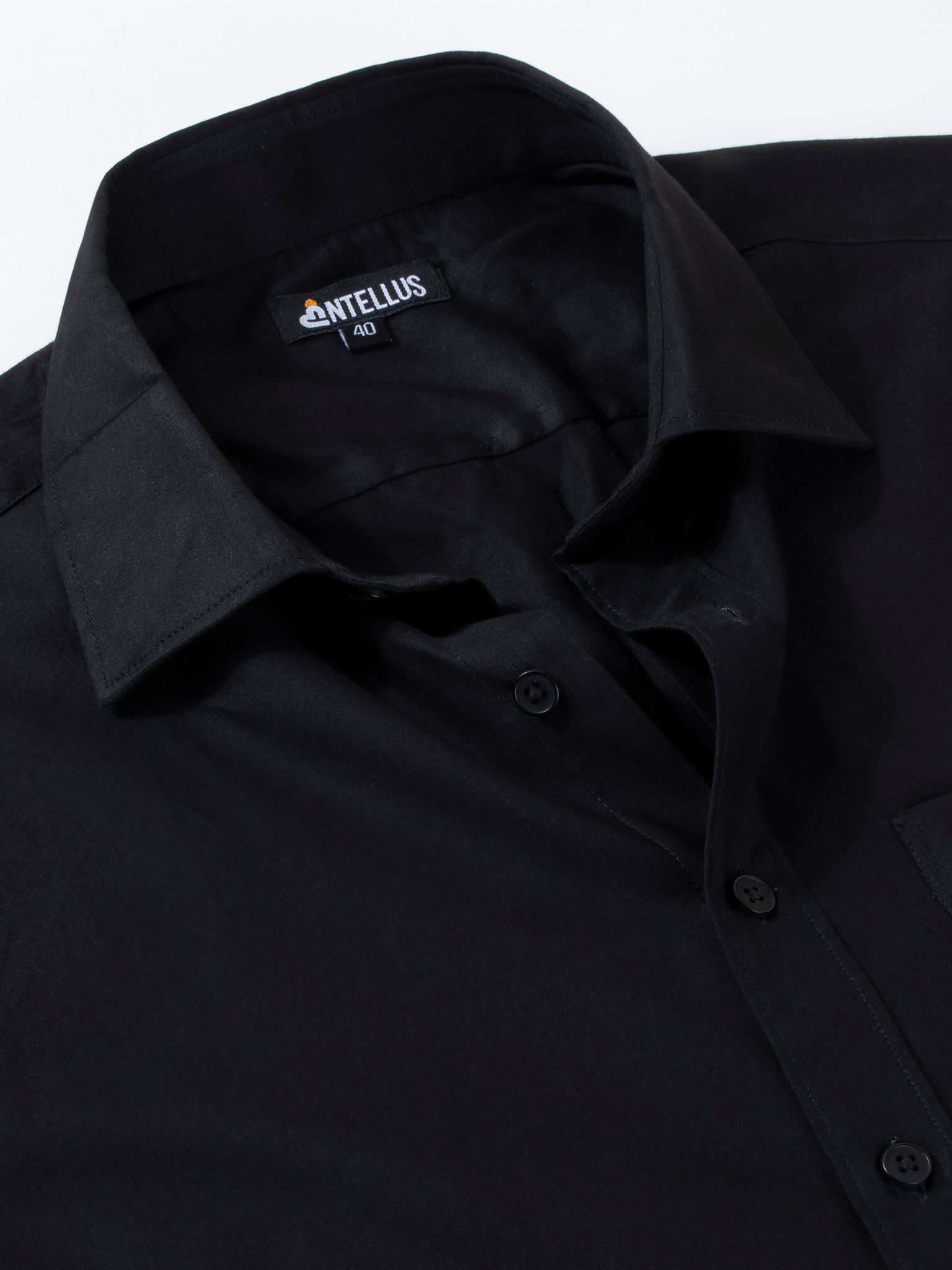 Entellus | Men's Slim Fit Shirt Black Color