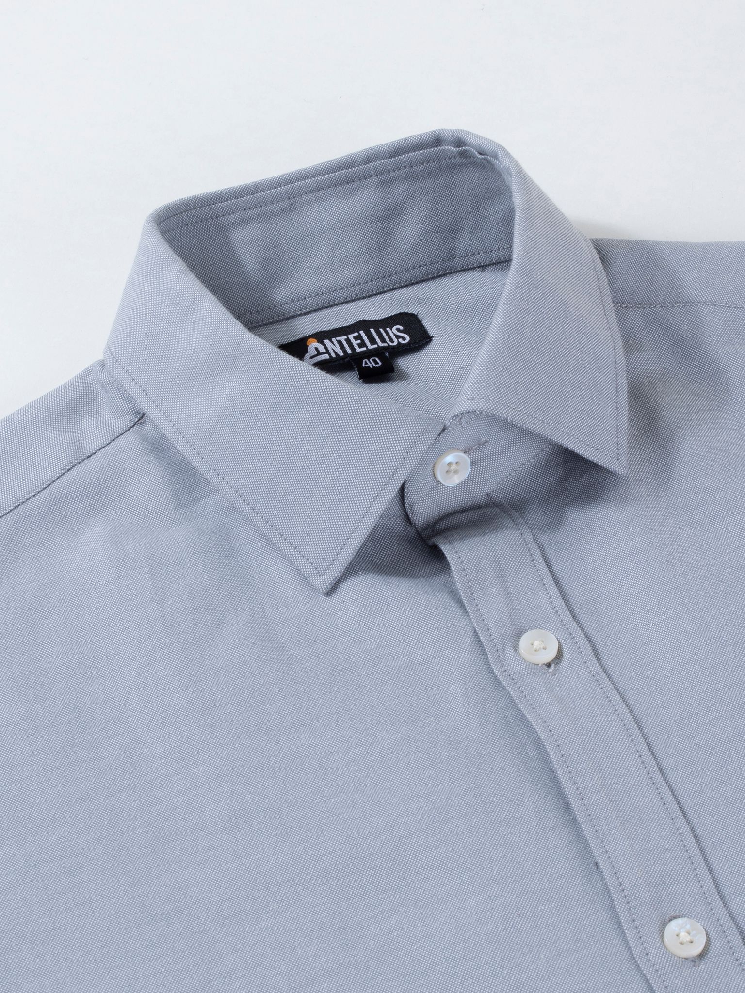 Entellus | Men's Slim Fit Shirt Grey Color