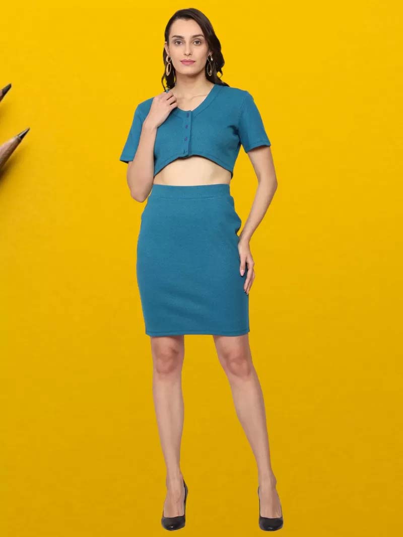 ENTELLUS | Blue, A- Line, Bodycon Dress