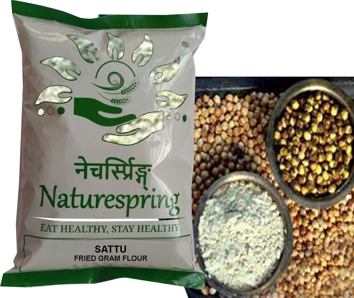 Naturespring Sattu, Fried Gram Powder