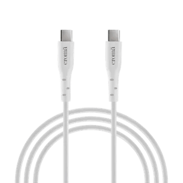 Croma Type C to Type C 6.6 Feet (2M) Cable (In-Built E-Mark Chip, White)