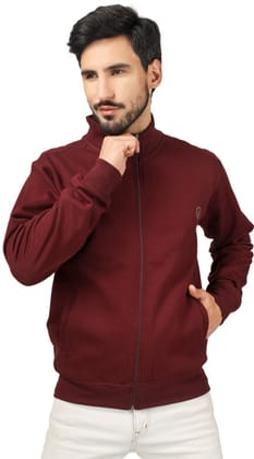 BLUEFICUS Winter Jackets For Men || Full Sleeve Solid Jacket With Zipper For Men's & Boys || Casual And Sports Jacket (Wine)