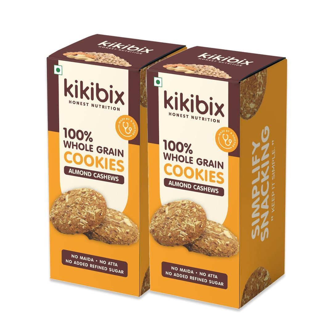 Kikibix Almond Cashews Pack of 2