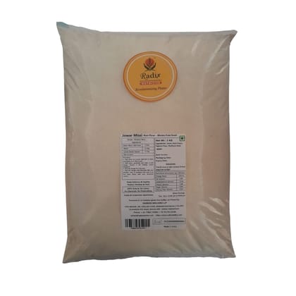 Radix Nutritive® Jowar Missi Roti Flour. Hassle-free Gluten-free roti making using rolling pin. Natural Product. Multi-purpose by nature