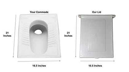 Omplast Inc Pan Cover for Indian Type Toilet (525 x 420 mm, White)