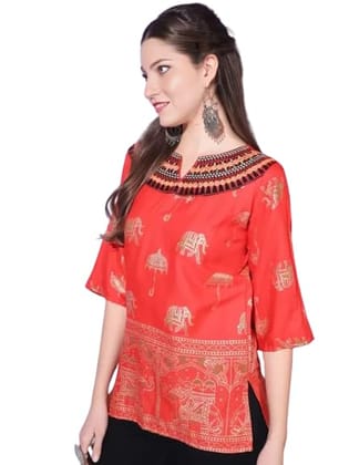 Ukal Summer Fashion Cotton Short Top Tunic Kurti for Women & Girl's